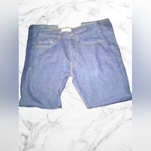 "Levi's" Original 501 Dark Wash Denim Straight Leg Button Fly Jeans